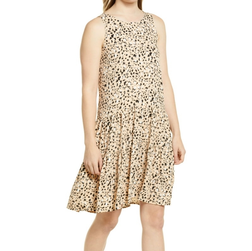 Leopard Print Sleeveless Dress